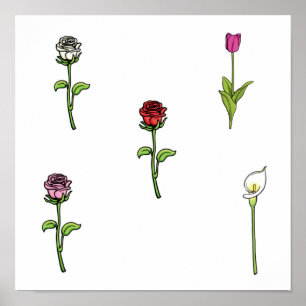 Flower mönster poster