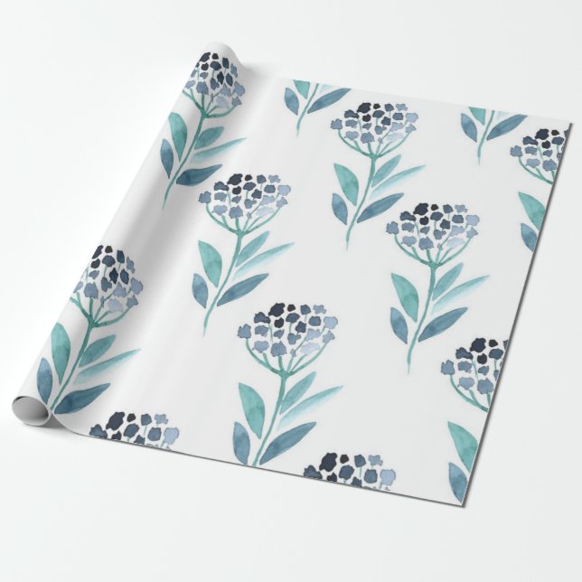 Flower mönster presentpapper (Utrullad)