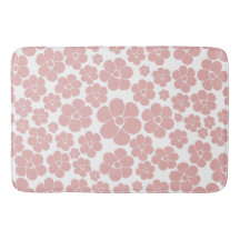 Flower Mönster - Rosa och vit