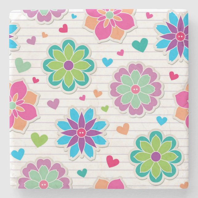 Flower mönster stenunderlägg (Framsidan)
