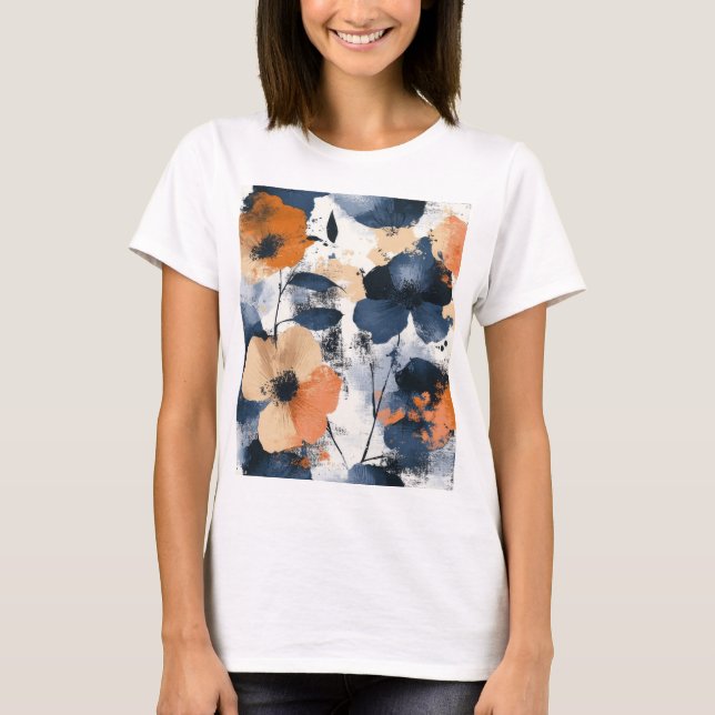 Flower mönster t shirt (Framsida)