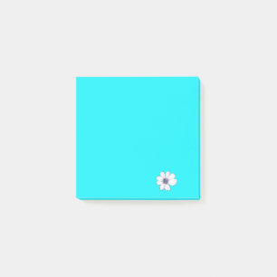 Flower Mönster Teal Post-it Block