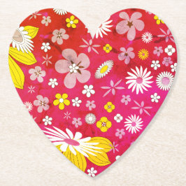 Flower Mönster Underlägg Papper