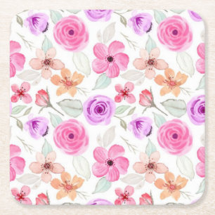 Flower mönster underlägg papper kvadrat