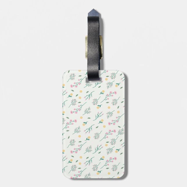 Flower Mönster Vår Blommigt Bagagebricka (Baksidan Lodrät)