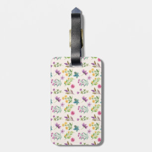 Flower Mönster Vår Blommigt Bagagebricka