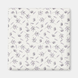 Flower Mönster Vår Blommigt Square Magnet