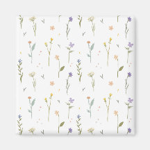 Flower Mönster Vår Blommigt Square