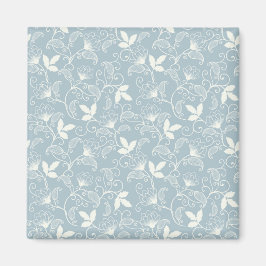 Flower Mönster Vår Blommigt Square Magnet