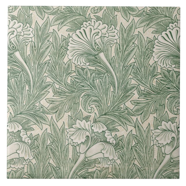 Flower Mönster, William Morris Kakelplatta (Framsidan)