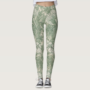 Flower Mönster, William Morris Leggings