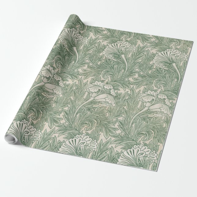 Flower Mönster, William Morris Presentpapper (Utrullad)