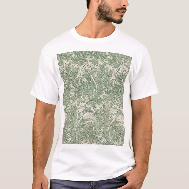 Flower Mönster, William Morris T Shirt (Framsida)