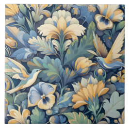 Flower Morris art Kakelplatta