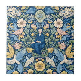 Flower Morris art Kakelplatta