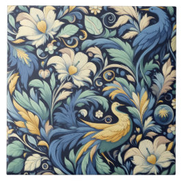 Flower Morris art Kakelplatta