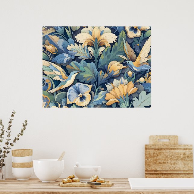 Flower Morris art Poster (Kök)