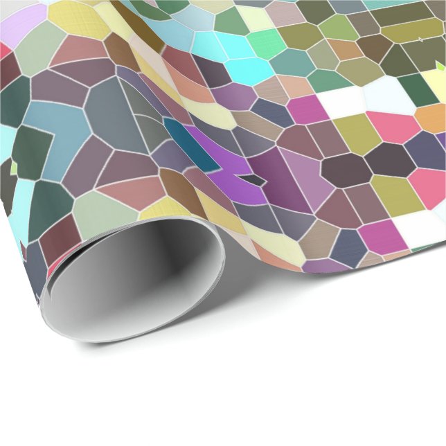 Flower Mosaic Presentpapper (Rullad Hörn)