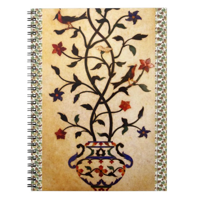 Flower Motif-anteckningsbok Anteckningsbok (Framsidan)