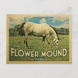 Flower Mound Texas Horse Farm - Vintage resor Vykort