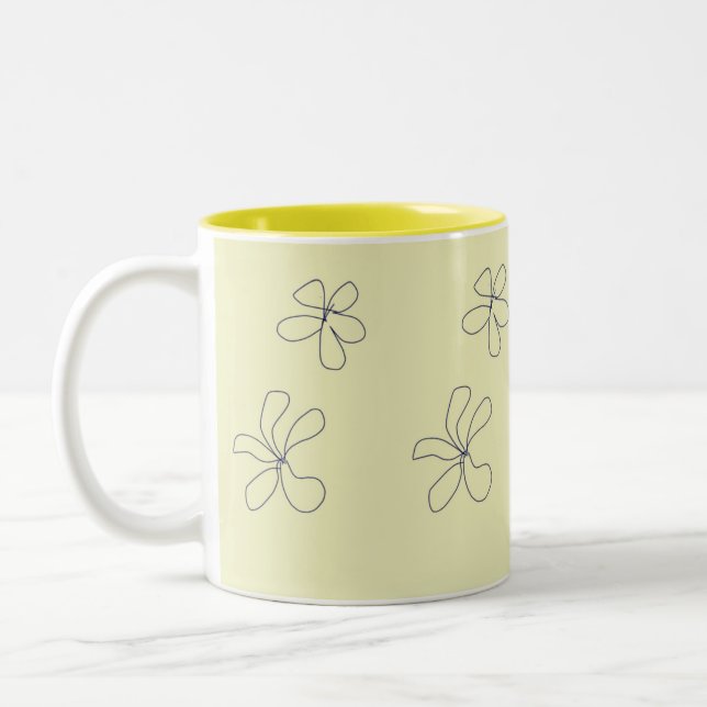 flower mug Två-Tonad mugg (Vänster)