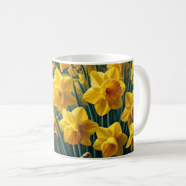 Flower mugg med ljust gult daffodils (Framsida höger)
