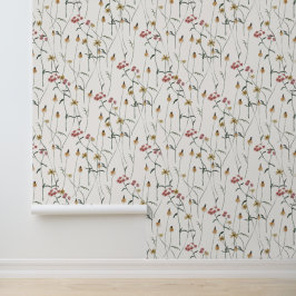 Flower Mural Watercolor Tapet