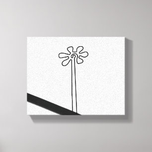 Flower Nazca Peru gammal idol geoglyph symbol Ind Canvastryck