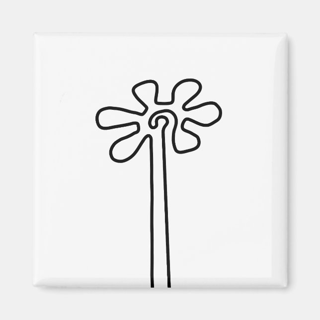 Flower Nazca Peru gammal idol geoglyph symbol Ind Magnet (Framsidan)