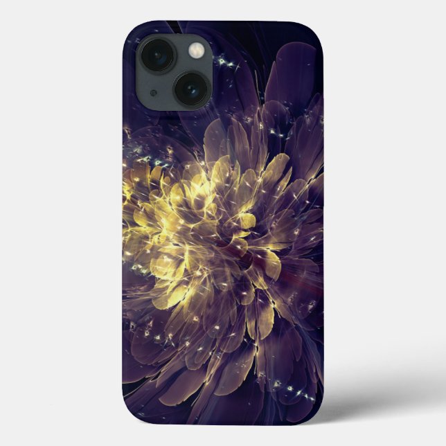 Flower of Liberty - Golden Blue Flower | iPad Case (Baksida)