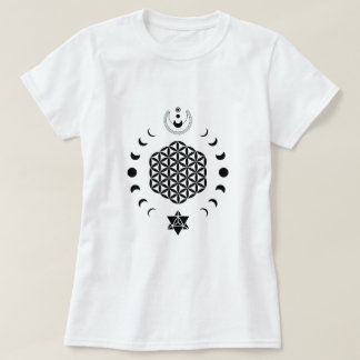 Flower of Life Andlig Symbol T Shirt
