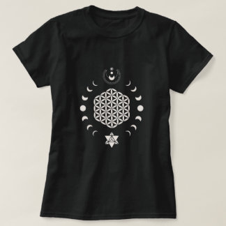 Flower of Life Andlig Symbol T Shirt