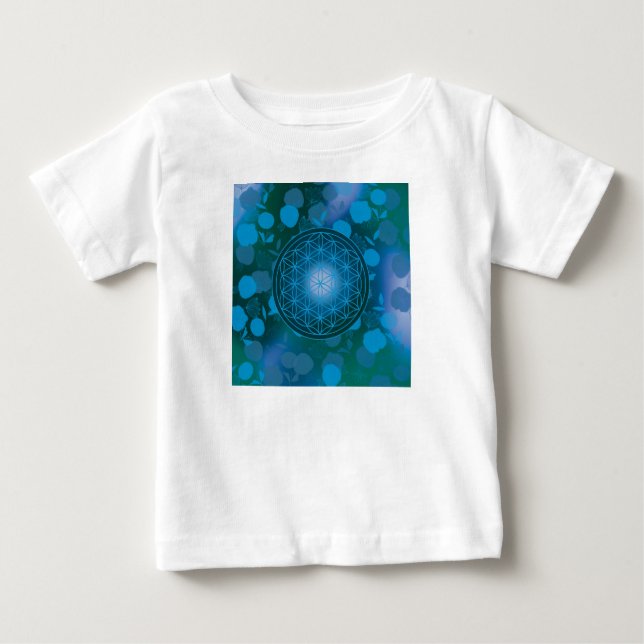 flower of life, chakra,zen,sacred geometric, t shirt (Framsida)