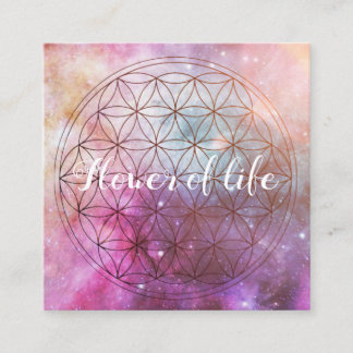 Flower of life fyrkantigt visitkort