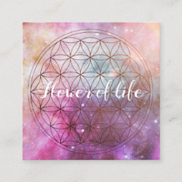 Flower of life fyrkantigt visitkort