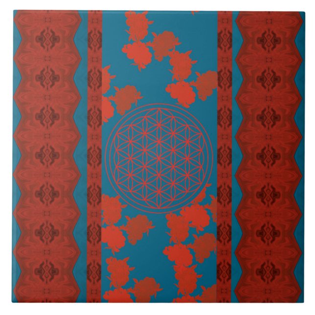 Flower of life kakelplatta (Framsidan)