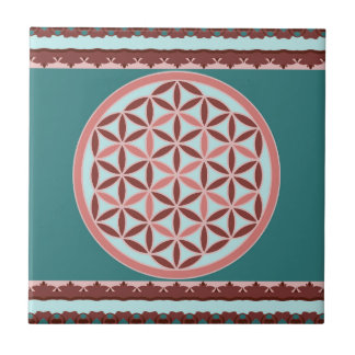 "Flower of Life – Pastel & Earthy Harmony" Kakelplatta