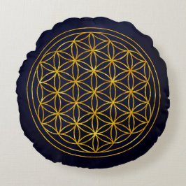 flower of life rund kudde