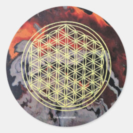 Flower of Life Runt Klistermärke