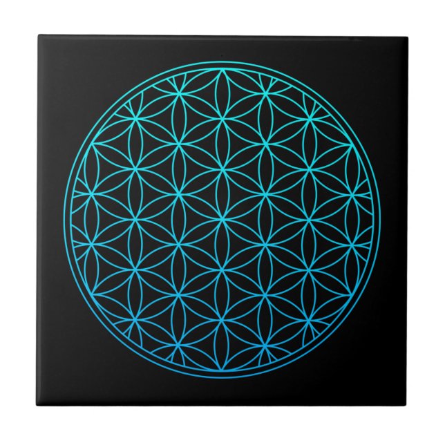 flower of life sacred geometry symbol ancient zen  kakelplatta (Framsidan)