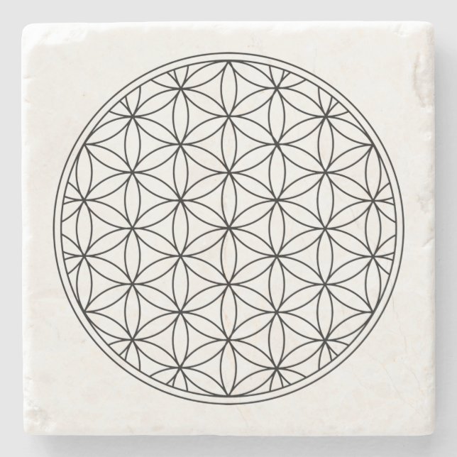 flower of life sacred geometry symbol ancient zen  stenunderlägg (Framsidan)