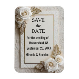 "Flower of Love" - Elegant & Unique Wedding Invita Magnet