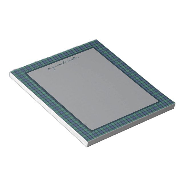 Flower of Scotland Original Scottish Tartan  Anteckningsblock (Vinklad)