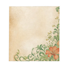 Flower Page Scrapbook & Junk Journal Supplies Anteckningsblock