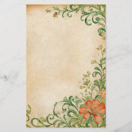 Flower Page Scrapbook & Junk Journal Supplies Brevpapper
