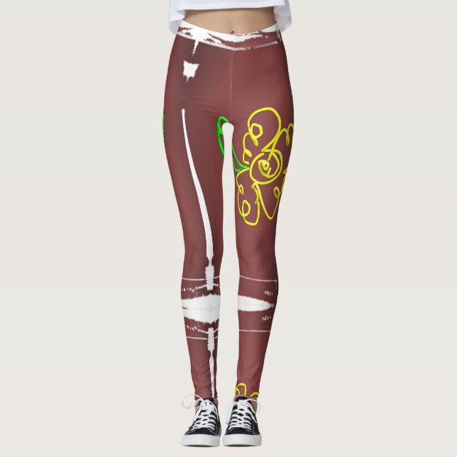 flower paint leggings (Framsida)