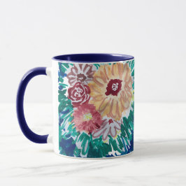 Flower Painting Bouquet-kaffe Mugg
