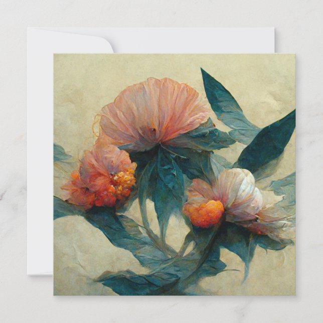 Flower Painting Inbjudningar (Framsida)