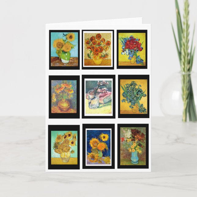 Flower Paintings by Van Gogh, Fine Art, Kort (Framsida)