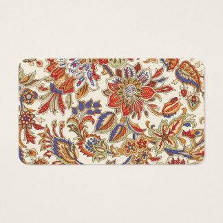 Flower Paisley Mönster Paisley Mönster Colorful Visitkort